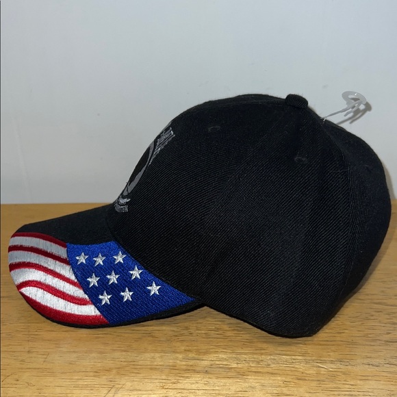 POW MIA Black Cap with American Flag Design - Picture 2 of 6